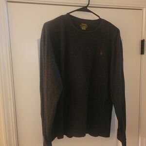 Polo by Ralph Lauren Men's Black Long Sleeve Shirt LARGE USED